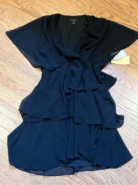 Halogen Black Draped dress